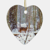 Tauchen Sie ein in den Schnee, Hirsch im Arrowhad- Keramikornament (Rechts)