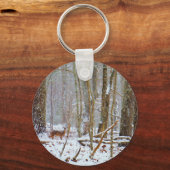 Tauchen Sie ein in den Schnee, Hirsch im Arrowhad- Schlüsselanhänger (Vorderseite)