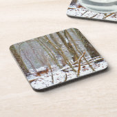 Tauchen Sie ein in den Schnee, Hirsch im Arrowhad- Untersetzer (Linke Seite)