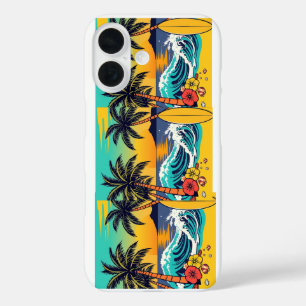 Tauchen Sie ein in den Sommer mit lebhaften Strand iPhone 16 Hülle