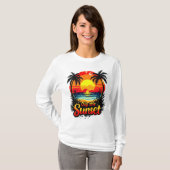 Tauchen Sie ein in den Sunset Volleyball Tee - Per (Vorne ganz)