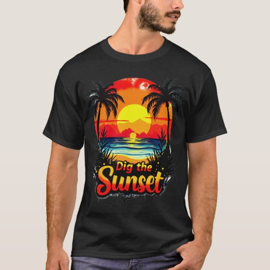 Tauchen Sie ein in den Sunset Volleyball Tee - Per (Vorderseite)