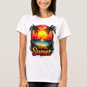Tauchen Sie ein in den Sunset Volleyball Tee - Per