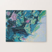 Tauchen Sie ein in die abstrakte violette Blumenpr Puzzle (Horizontal)