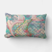 Tauchen Sie ein in die Dreams Mermaid Net Throw Ki Lendenkissen (Vorderseite)