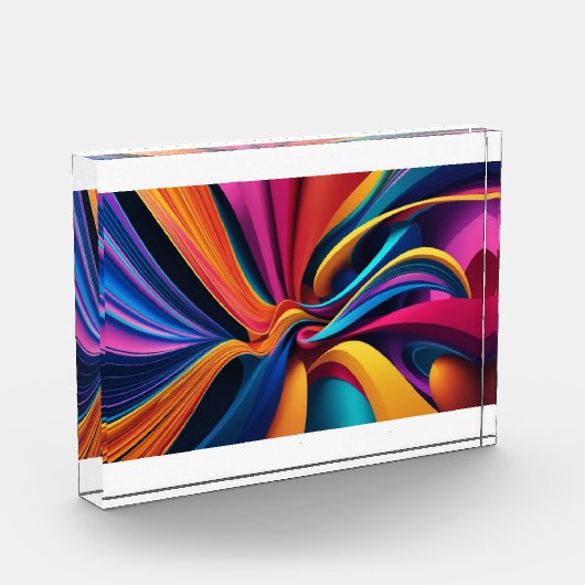 Tauchen Sie ein in die Welt der Abstrakten Malerei Fotoblock (Links)