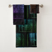 Tauchen Sie ein in digitale Träume: Binary Bliss Badhandtuch Set (Insitu)