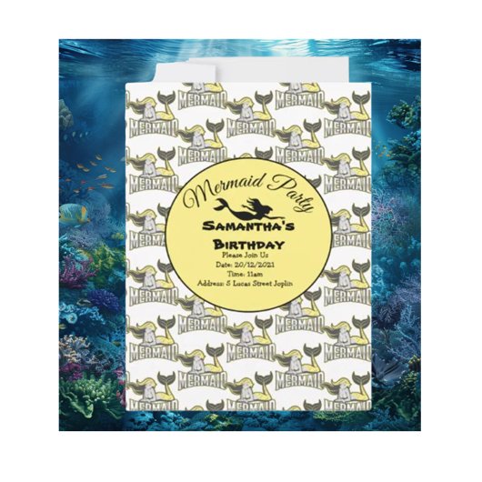 Tauchen Sie ein in eine magische Meerjungfrau-Part Einladung