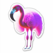 Tauchen Sie ein in eine Welt der Flamingo Stickers Aufkleber (Vorderseite)