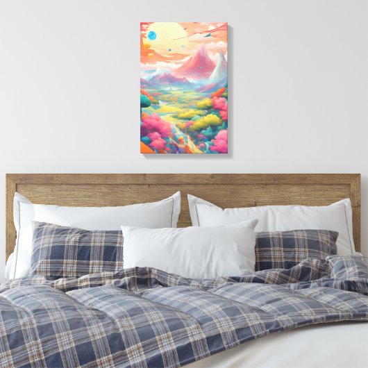 Tauchen Sie ein in eine Welt surrealer Abstrakter Leinwanddruck (Insitu (Schlafzimmer))