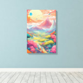 Tauchen Sie ein in eine Welt surrealer Abstrakter  Leinwanddruck (Insitu (Holzboden))