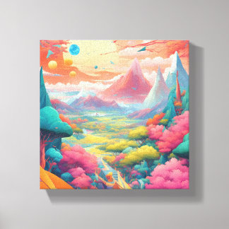 Tauchen Sie ein in eine Welt surrealer Abstrakter Leinwanddruck