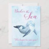 Tauchen Sie ein in fünf Lila Meerjungfrauen 5. Geb Einladung (Rückseite)