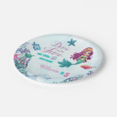 Tauchen Sie ein in fünf Lila Meerjungfrauen 5. Geb Pappteller (Schrägansicht)