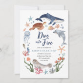 Tauchen Sie ein in fünf Untersee Wassersport 5. Ge Einladung (Vorderseite)