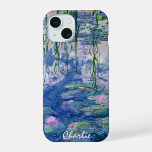 Tauchen Sie ein in Monets Seerosen! Anpassbar iPhone 15 Hülle