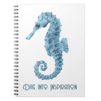 Tauchen Sie in das Inspiration-Seepferd ein Notizblock