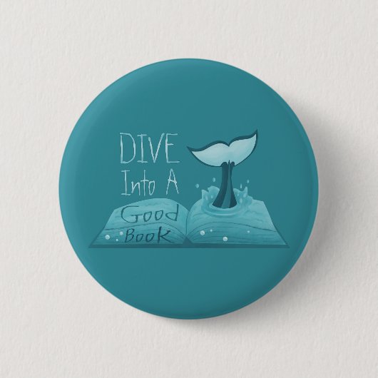 Tauchen Sie in ein gutes Buch Button (Vorderseite)