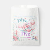 Tauchen Sie in fünf ein! Girl Pink Mermaid 5. Gebu Geschenktütchen (Vorderseite)