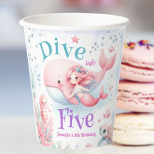 Tauchen Sie in fünf ein! Girl Pink Mermaid 5. Gebu