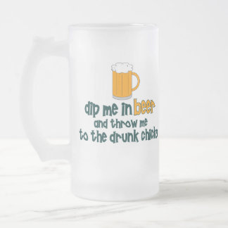 Tauchen Sie mich im Bier ...... ein Mattglas Bierglas