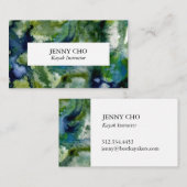 Tauchen Sie tief in das blaue Grün dieser Visitenk Visitenkarte (Vorne/Hinten)