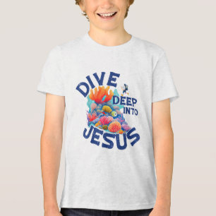 Tauchen Sie tief in Jesus Vbs Christliche Tauchsch Tri-Blend Shirt