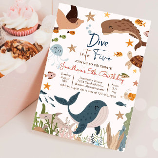 Tauchen Sie unter der Geburtstagsparty des Seehang Einladung