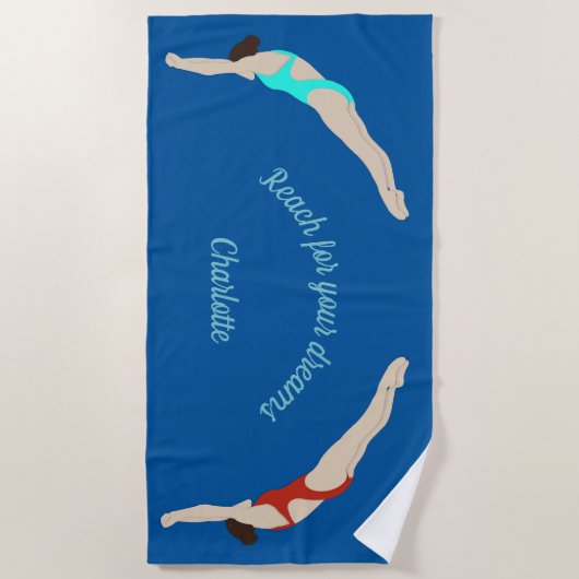 Tauchen Strandtuch (Vorderseite)