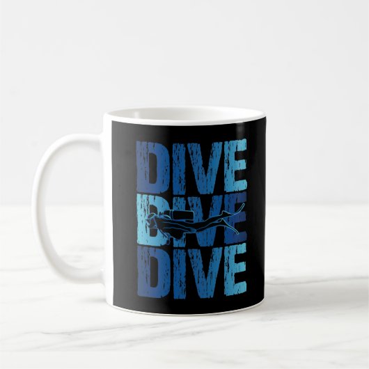 Tauchen - Tauchen unter Wasser Kaffeetasse (Links)