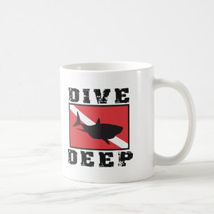 Tauchen-tiefe Haifisch UNTERWASSERATEMGERÄT Flagg Kaffeetasse