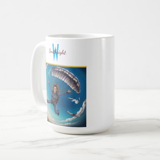 Tauchen über den Wolken Kaffeetasse (Vorderseite Links)