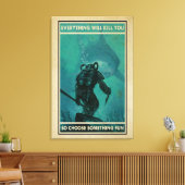 Tauchen und Hai alles wird dich Leinwand töten (Insitu (Wohnzimmer))