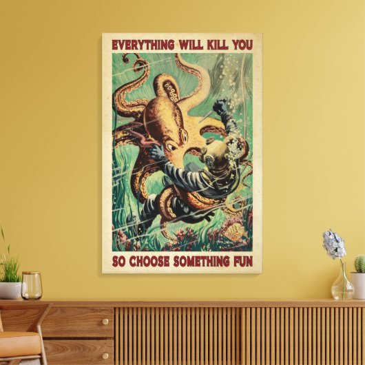 Tauchen und Oktopus alles wird dich Leinwand bring (Insitu (Wohnzimmer))