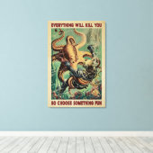 Tauchen und Oktopus alles wird dich Leinwand bring (Insitu (Holzboden))