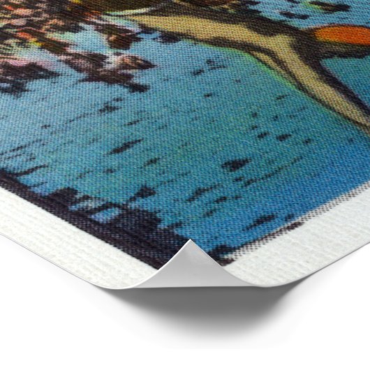 Tauchen und Tauchen im Surf Poster (Ecke)