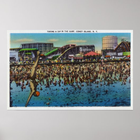 Tauchen und Tauchen im Surf Poster (Vorne)