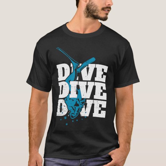 Tauchen und Tauchen T-Shirt (Vorderseite)