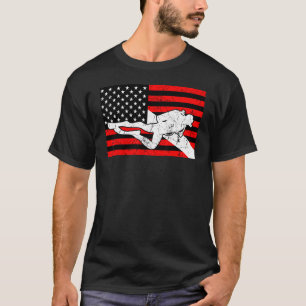 Tauchen unter der Flagge Vintage Scuba Diving Unde T-Shirt