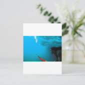 Tauchen unter einer Welle in Rapa Nui Postkarte (Stehend Vorderseite)