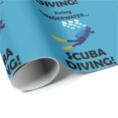 Tauchen Unterwasser Geschenkpapier (Rolleneckpunkt)