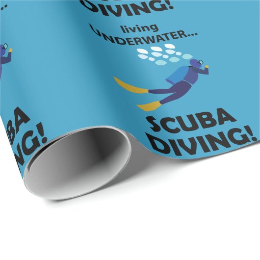 Tauchen Unterwasser Geschenkpapier (Rolleneckpunkt)