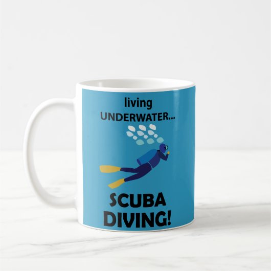 Tauchen Unterwasser Kaffeetasse (Links)