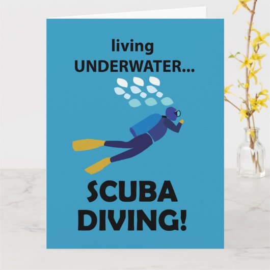 Tauchen Unterwasser Karte (Gelbe Blume)