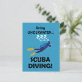 Tauchen Unterwasser Postkarte (Stehend Vorderseite)
