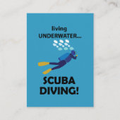 Tauchen Unterwasser Visitenkarte (Vorderseite)