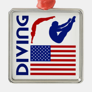 Tauchen Vereinigte Staaten Silbernes Ornament