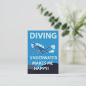 Tauchen Visitenkarte (Stehend Vorderseite)