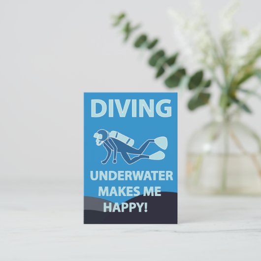 Tauchen Visitenkarte (Stehend Vorderseite)