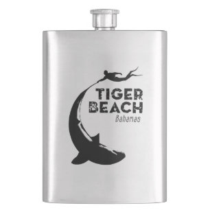 Tauchen von Haifischen am Tiger Beach Flachmann